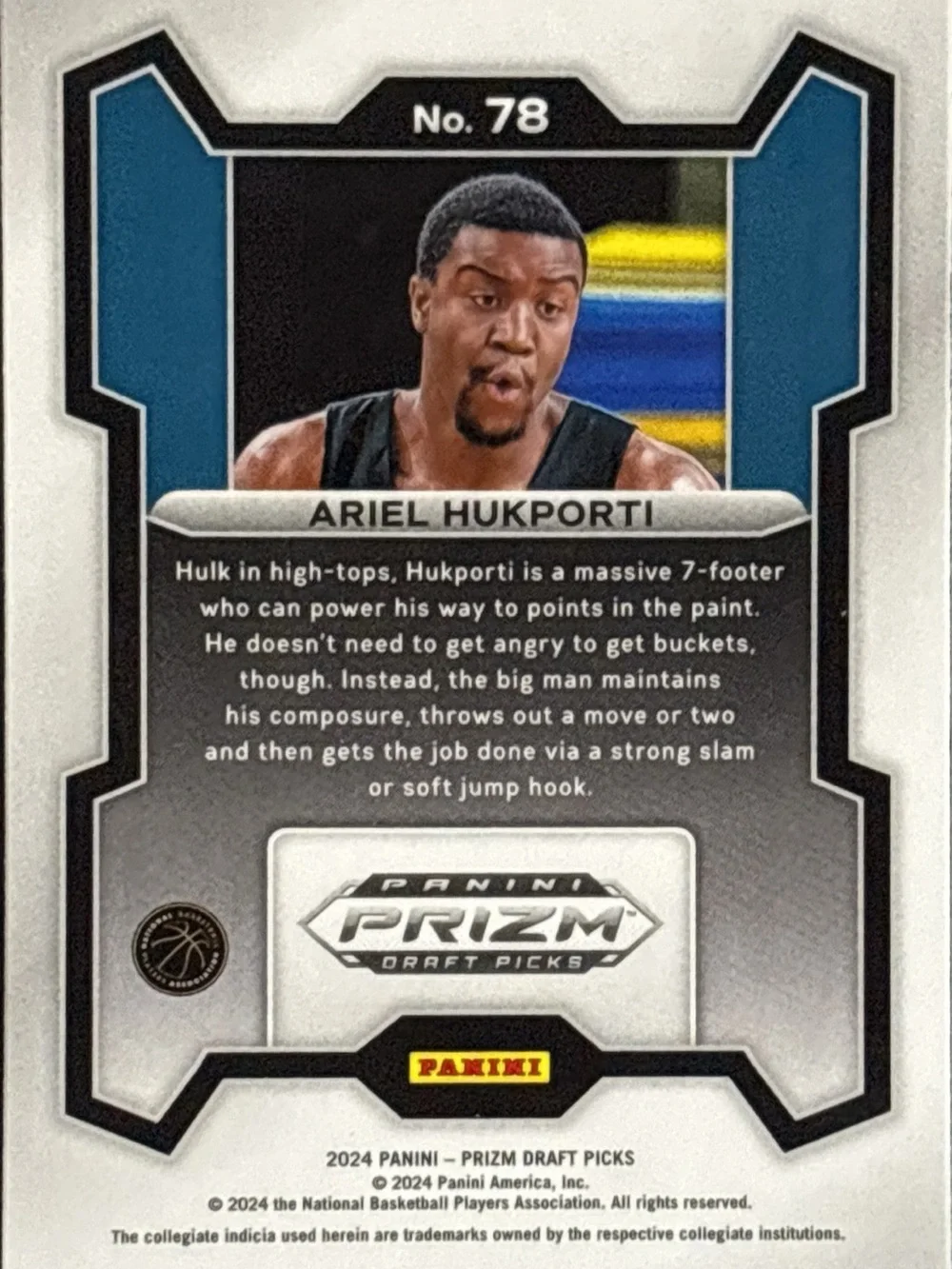 Panini Prizm Ariel Hukporti Basketball Rookie Card